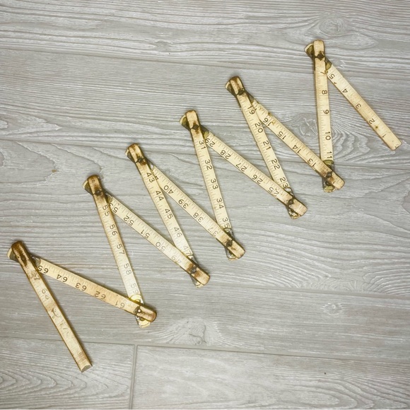 Vintage folding ruler / tape measure vintage construction / crafting tool decor - Picture 5 of 6